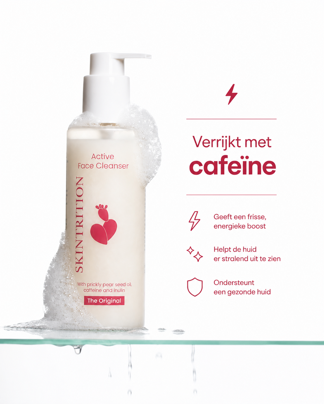 Skintrition Active Face Cleanser verrijkt met cafeïne