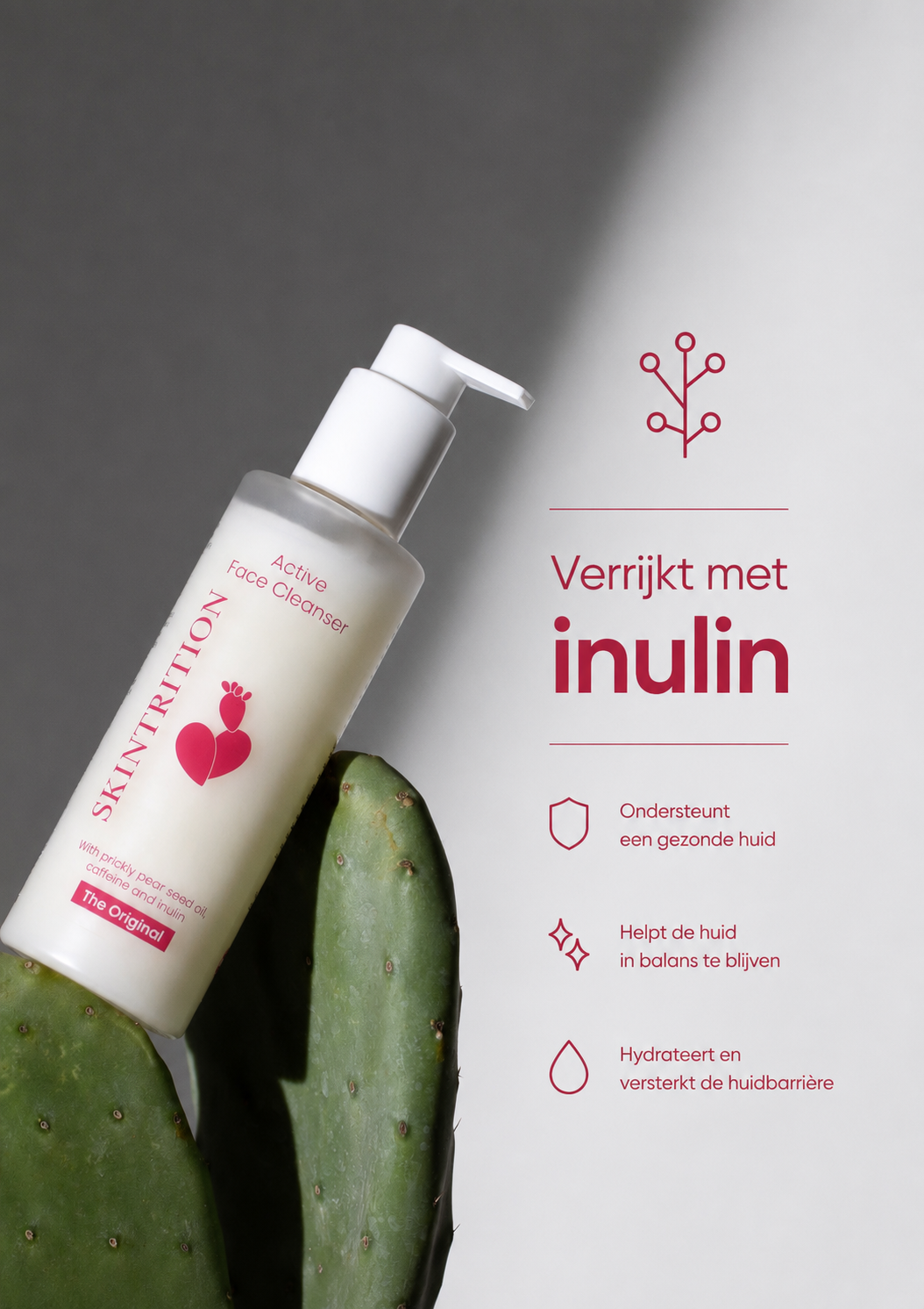 Skintrition Active Face Cleanser verrijkt met inuline